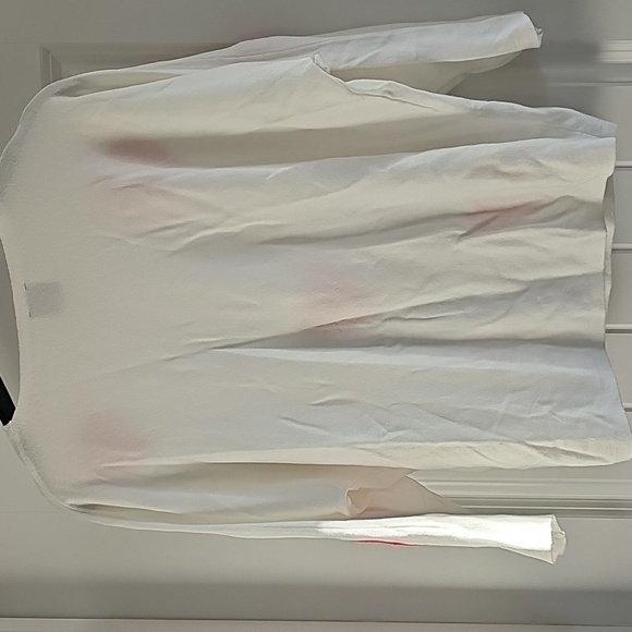 ❣️Valentines Sweater Cream with Red Heart Pattern, Womens Medium - Picture 4 of 5